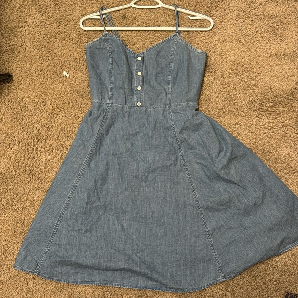 Denim A-Line fit and flare dress